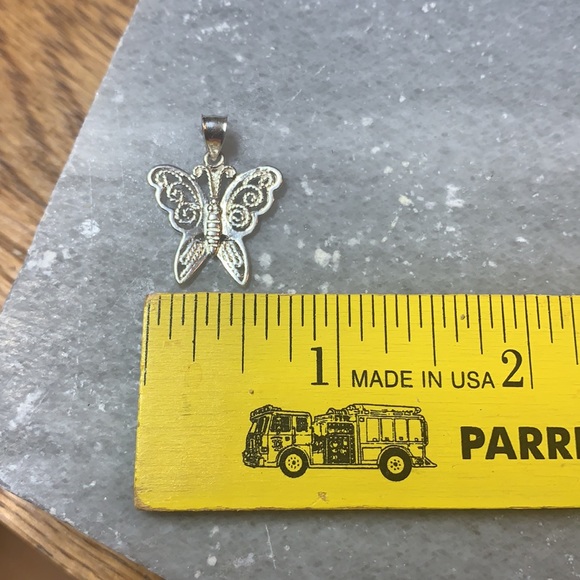 Sterling Silver Small Butterfly Pendant or Charm - Picture 15 of 16